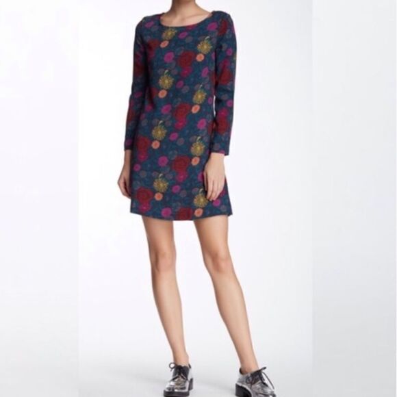 American Apparel Dresses & Skirts - NEW American Apparel Gia Floral Night Bloom Mini Dress NWT M Long Sleeve Crepe